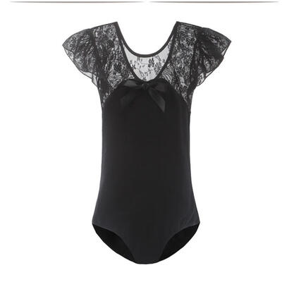 

2019 New Toddler Girls Lace Ruffle Flutter Sleeve Gymnastics Ballet Dance Leotard Top One-Piece Bodysuit Ballerina Dancewear