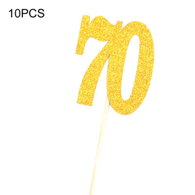 

10PCS Digital Cake Insert Cake Decorator Anniversary Party Decoration Festival Party Supplies