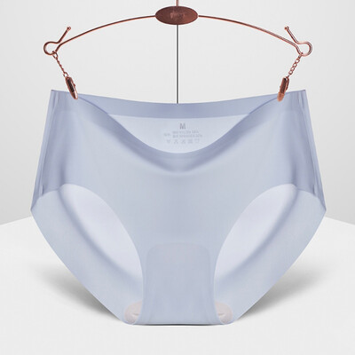 

Solid Women Seamless Panties Ice Silk Female Sexy Briefs Lingerie Underwear Ultra-thin Comfort Intimates