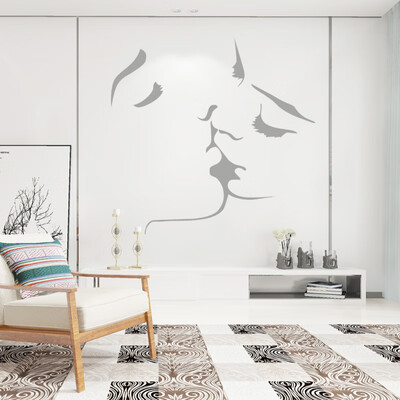 

Funny DIY Removable Wall Stickers Kiss Decor Self-Adhesive Art Mural Decals Bedroom Living Room TV Background