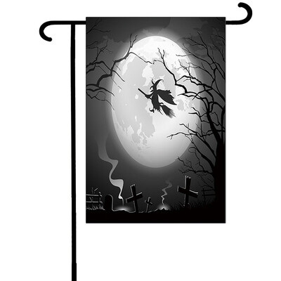 

Toponeto Halloween Bat Pumpkin Witch Garden Banner Home Decoration Banner 30x45cm