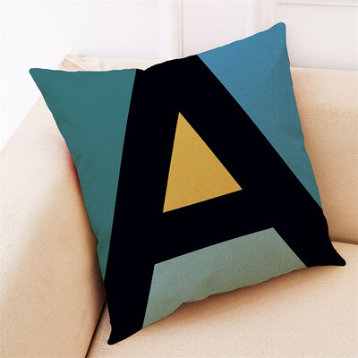 

Toponeto Letter Pattern Pillowcase Linen Sofa Cushion Cover Home Decoration Pillowcase