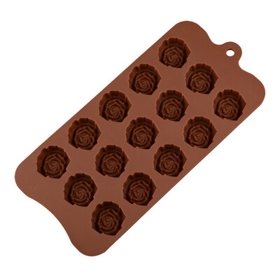 

Silicone 15 Rose Flower Shape Chocolate Molds Cake Moulds Cake Decorating Tools Jelly Ice Molds