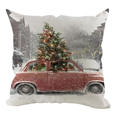 

Siaonvr Christmas Pillow Cover Pillowcases Decorative Sofa Cushion Cover Home Decoration