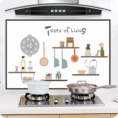 

Kitchen Self-adhesive Oil-proof Stickers High Temperature Resistant Tile Stickers Waterproof Oil-proof Stickers Decoration Wallp
