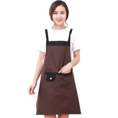 

Waterproof Sleeveless Home Kitchen Restaurant Cooking Bib Apron Pocket Cover