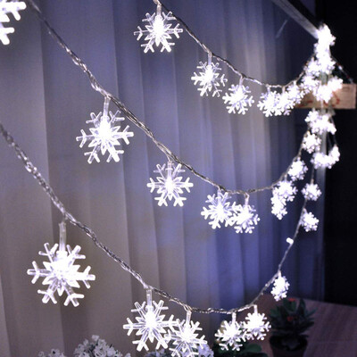 

Tailored Curtain Copper Snowflake Lights String Party Decor Striking With 50 LED Beads
