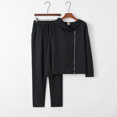 

Tailored Women Solid Color Hooded Sweatshirt&pant Tracksuit Sport Suit