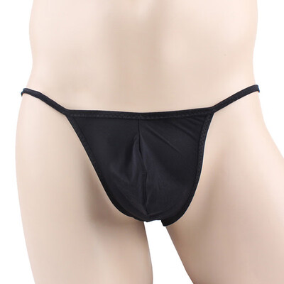 

Mens Sexy Bikini G String Briefs Thongs Low Waist Bulge Pouch Solid Underwear