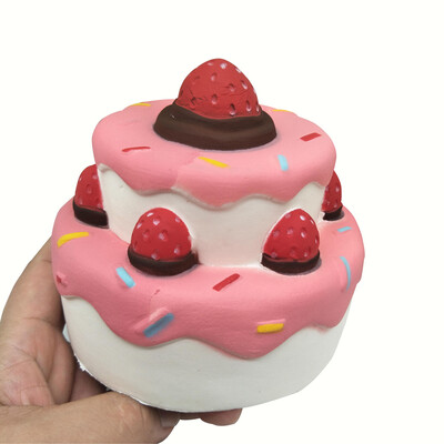 

YIWULA12CM Squishy Jumbo Strawberry Cake Scented Super Slow Rising Kids Toy Cute