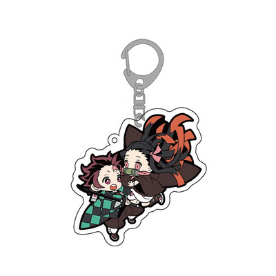 

Fat Bear 1Pcs Demon Slayer Acrylic Cartoon Figure Car Key Chains Holder Keyrings Graduation Christmas Gift