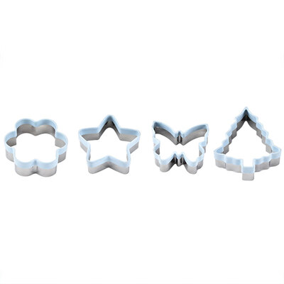 

4pcs Useful Cookie Cutter Molds Stainless Steel Butterfly Shaped DIY Chocolate Mould Baking Mould
