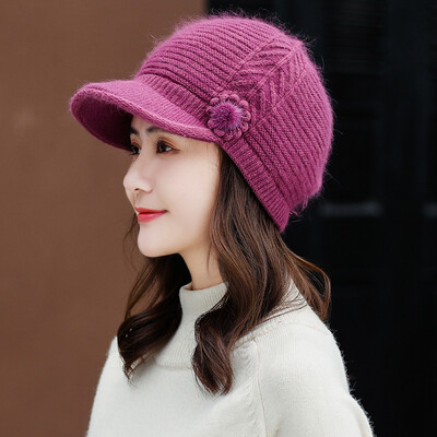 

Tailored Women Winter Warm Floral Cap Scarf Beret Baggy Knit Crochet Beanie Hat Ski Cap