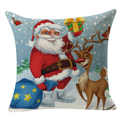 

Tailored Christmas Pillow Cover Linen Pillowcases Decorative Home Decoration 45x45cm