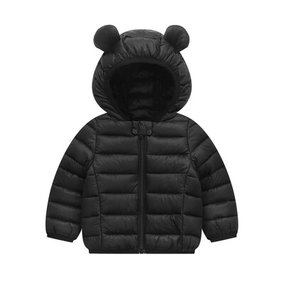 

Baby Outerwear Boys Winter Baby Boy Girl Outerwear Casual Ear Hoodie Design Zipper Sweatshirt Kids Coat Outfits Tops