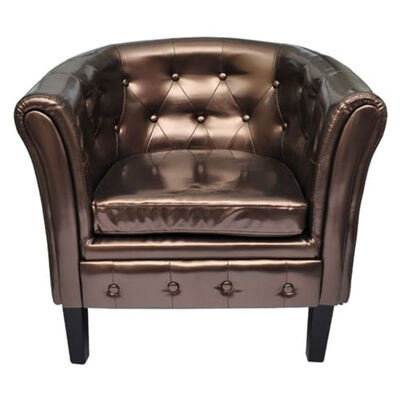 

Artificial Leather Armchairs Tub Chair Brown