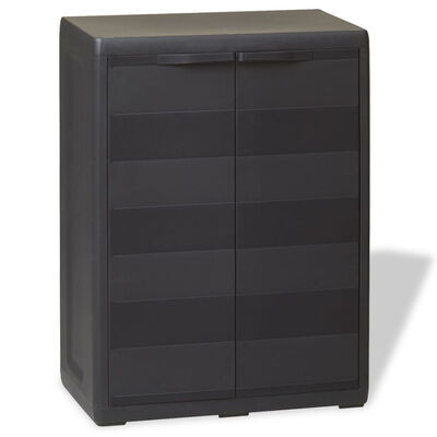 

Garden Storage Cabinet with 1 Shelf Black