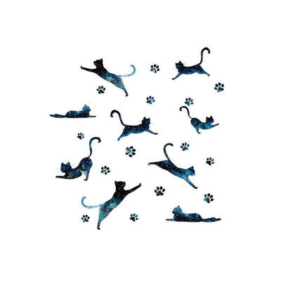 

Cute Cat Wall Stickers Kids Room Living Room TV Background Decoration Removable PVC Wallpaper