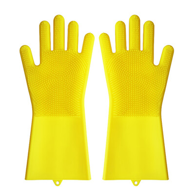 

Toponeto Magic Reusable Silicone Gloves Cleaning Brush Scrubber Gloves Heat Resistant GN