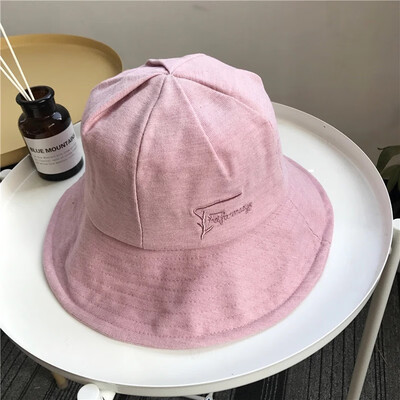 

Hat Female Spring&Summer Japanese eaves sunshade hat Pure color student fisherman hat Chao personality leisure potted hat