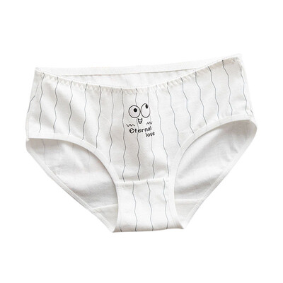 

Panties for women cotton strip letters printed underwear lingerie girl briefs female underpants cartoon panty