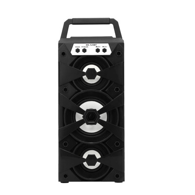 

MS-520BT Bluetooth Outdoor Wooden Speaker Wireless 8W Loudspeaker USB Disk FM Radio TF Card Music Playing LED Light for iPhone And