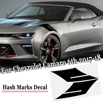 

Auto Car Fender Hashmarks Decal Strip Sticker For Chevrolet Camaro 6th Gen 17-18