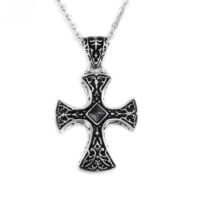 

Stainless Steel Cross Necklace For Men Woman Punk Cute Vintage Rock Hiphop LP0017