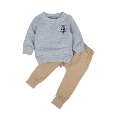 

Autumn Toddler Boy Adorable Cartoon Print Long Sleeve Sweatshirt Blouse Trousers Casual Baby Outfits Clothes