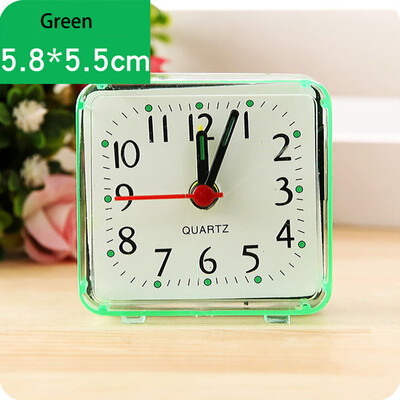 

JPGIF Square Small Bed Compact Travel Quartz Beep Alarm Clock Cute Portable