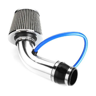 

3" Universal Car Cold Air Intake Filter Aluminum Induction Kit Pipe Hose System Silvery