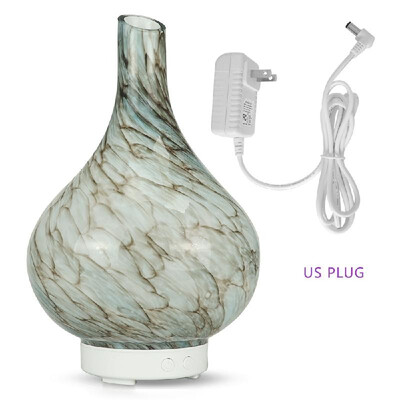 

100ML Glass Aromatherapy Humidifier Aromatherapy Essential Oil Diffuser Mute Mist Maker Waterless Auto Shut-off with 7 Color LED