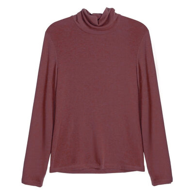 

Korean T-shirt Women Vintage Turtleneck Tee Tops Autumn Winter Bottoming Shirt Fashion Harajuku Slim female T-shirt