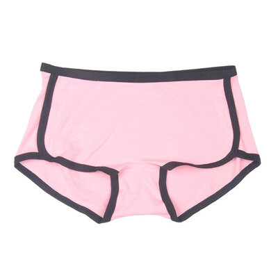 

Women Sexy Cotton Solid Color Exquisite Soft Cotton Middle Waist Sweet Stretch Boxer Panties