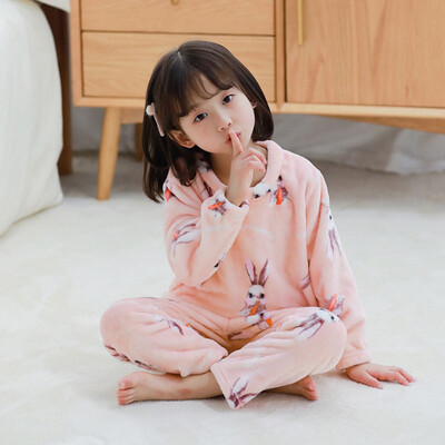 

Autumn Winter Unisex Baby Kids Pajama Sets For Girls Boys Long Sleeve Cartoon Print TopPants Outfits Baby Pajamas Sleepwear Set