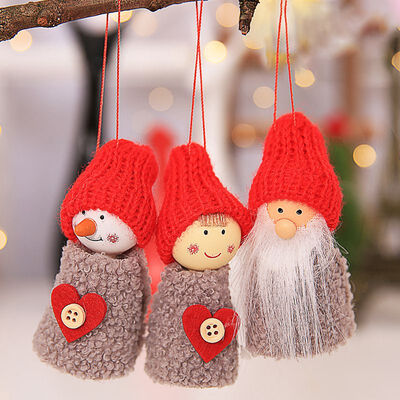 

Christmas Doll Pineapple Doll 3 Piece Red Hat Pine Cone Cute Plush Cone Party Supplies Home Christmas Tree Pendant Ornaments