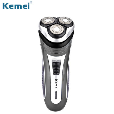 

Kemei 3 blades electric Portable shaver razor men professional Rechargeable beard shaving machine electric beard trimmer with 4 pl