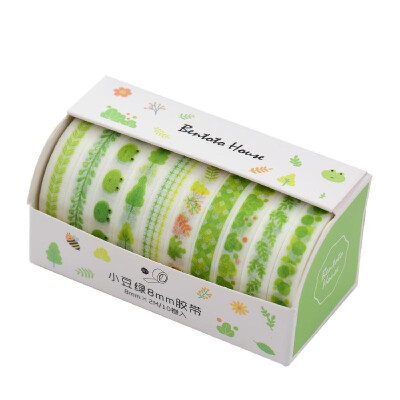 

Washi Japanese Paper Tapes Scrapbooking Tape Rolls Lovely Design 10pcsset for Arts Journals Decoration DIY Gift Packaging
