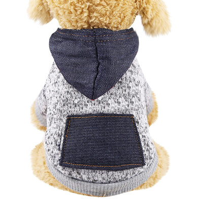 

Gobestart Pet Clothing Hooded Clothes Dog Coat T-Shirt Winter Warm Sweatshirt