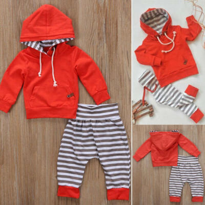 

Newborn Infant Baby Boy Cute Clothes Hooded T-shirt Loose TopsPants Outfit Set