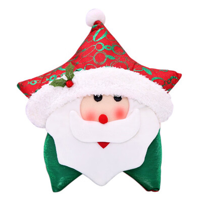 

Christmas Five-Pointed Pillow With Pillow Core Children Five-pointed Star Pillow Cushion Santa Clause Snowman Kids Gift