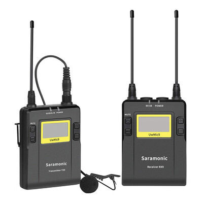 

Saramonic UwMic9 kit1 96-Channel Digital UHF Wireless Lavalier Microphone System Includes RX9 Portable Receiver TX9 Transmitter