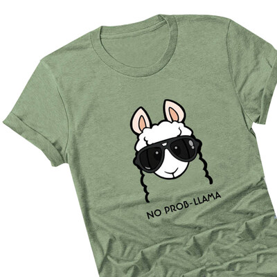 

Cute Cartoon Llama Print Summer Short Sleeve Women T-Shirt Plus Size Basic Top