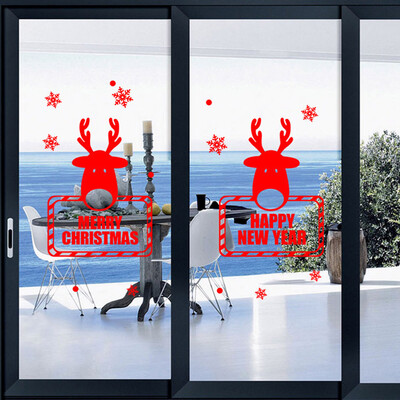 

Tailored Christmas Reindeer PAG Sticker Snow Wall Decoration Home Wall Sticker