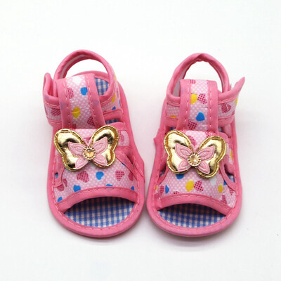 

Baby Girl Shoes Golden Butterfly Design Heart Shape Print Shoes Baby Shoes Summer Soft Sole Anti-slip Shoes