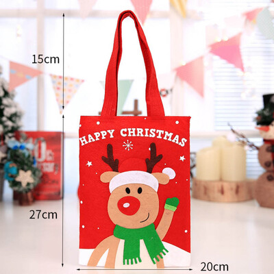 

Tailored Christmas Red Cartoon Old Man Snowman Candy Tote Child Gift Bag