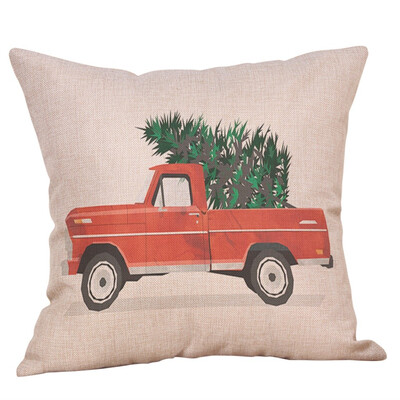 

Siaonvr Merry Christmas Pillow Cases Cotton Linen Sofa Cushion Cover Home Decor