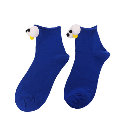 

Cute Cartoon Women Girl three-dimensional Antumn Ankle Socks Big Eyes Warm Casual Heap Solid Color Socks