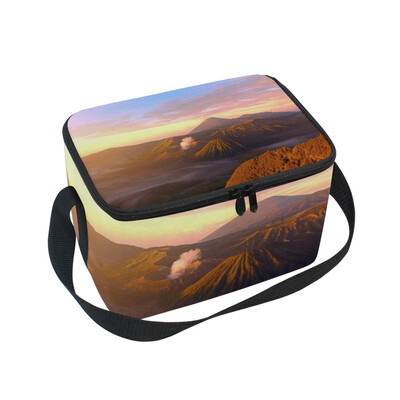 

ALAZA Lunch Box Sky Dawn Mountain Insulated Lunch Bag Large Cooler Tote Bagfor Men Women