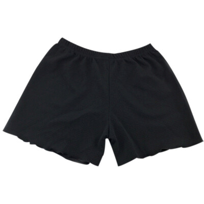 

Anti-lighting Small Curling Side Women Short Solid Color Stretchy Ultra Thin Athletic Shorts